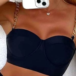 NEW Push Up Crop Top/Bathing Suit Top